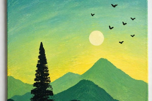 Acrylbild Landschaft